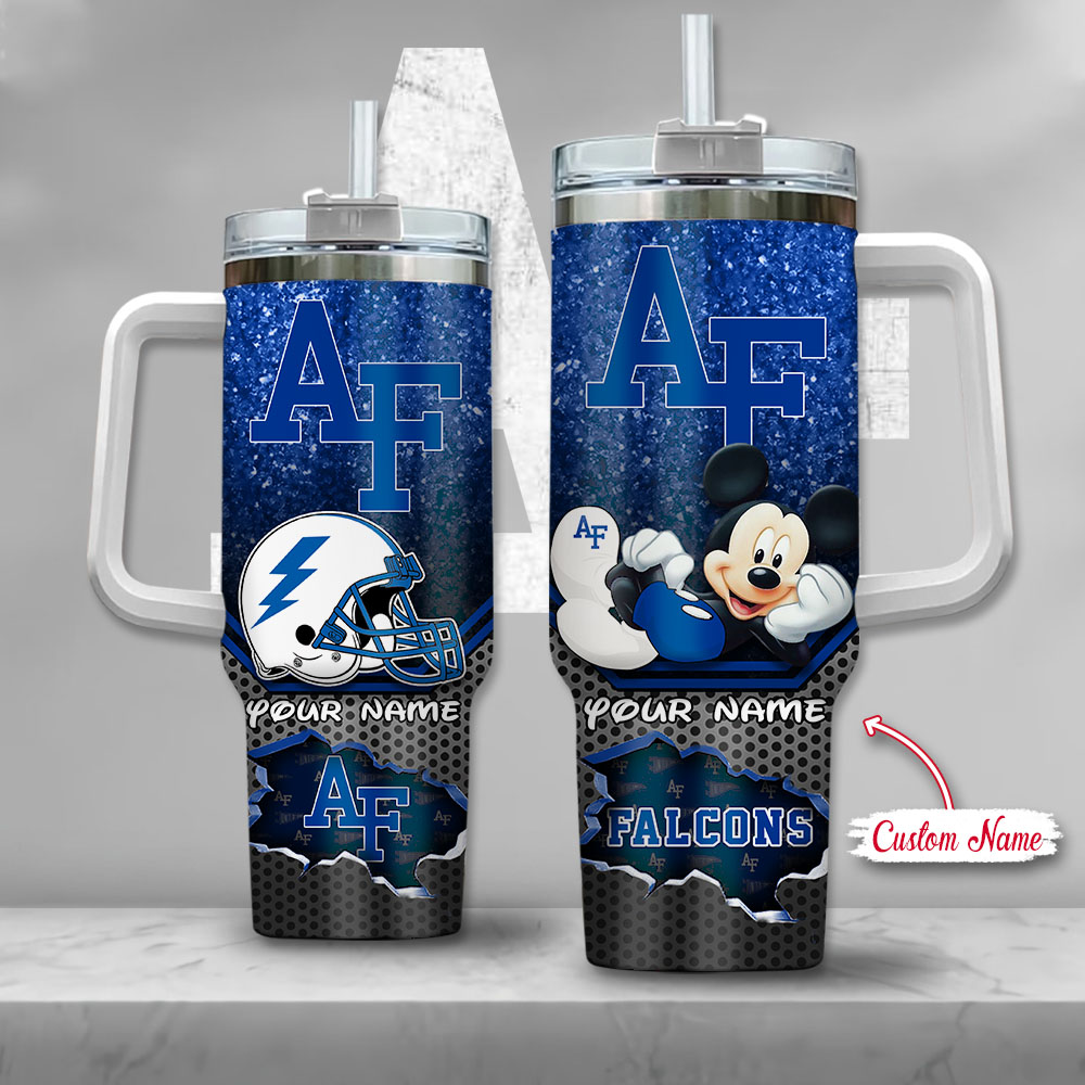 NCAA Air Force Falcons Mickey Mouse Stanley Tumbler With Handle Personalized Name St6564