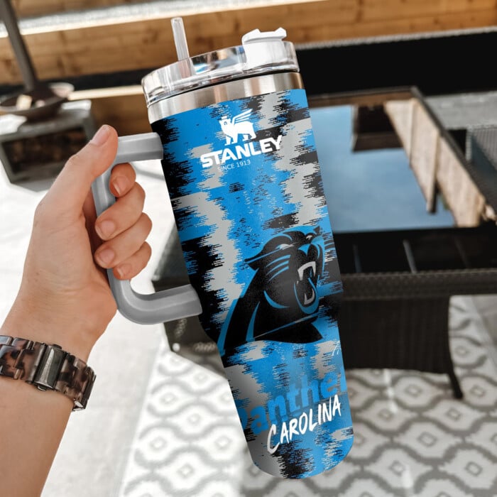 NFL Carolina Panthers Stanley Tumbler With Handle Personalized Name St4722