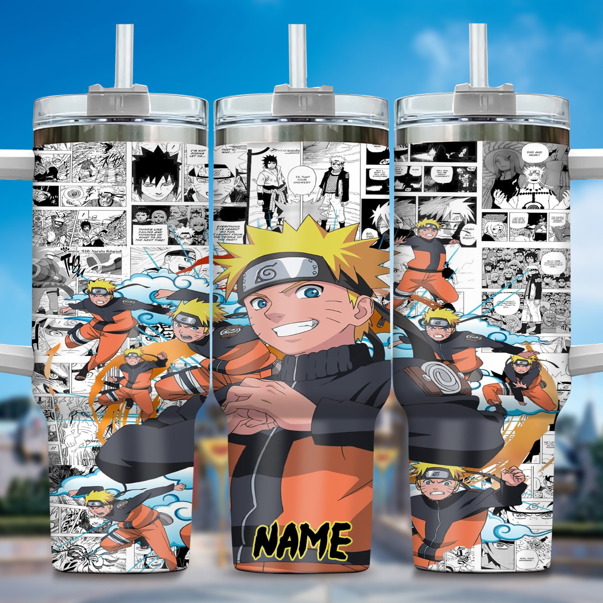 Naruto Anime Stanley Tumbler With Handle Personalized Name St8885