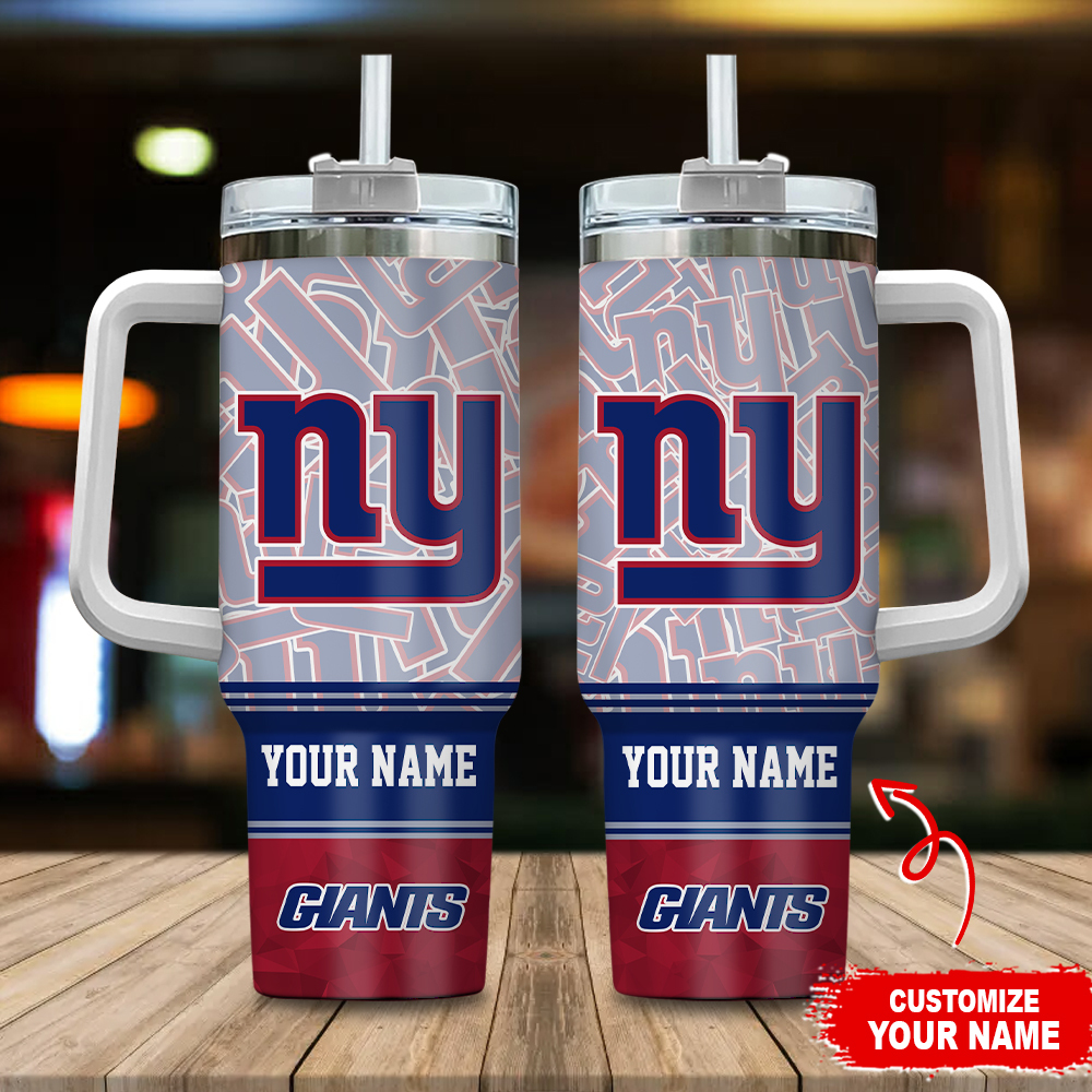 New York Giants NFL Stanley Tumbler With Handle Personalized Name St1890