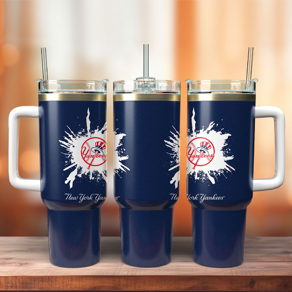New York Yankees MLB Sports Stanley Tumbler With Handle Personalized Name St4472