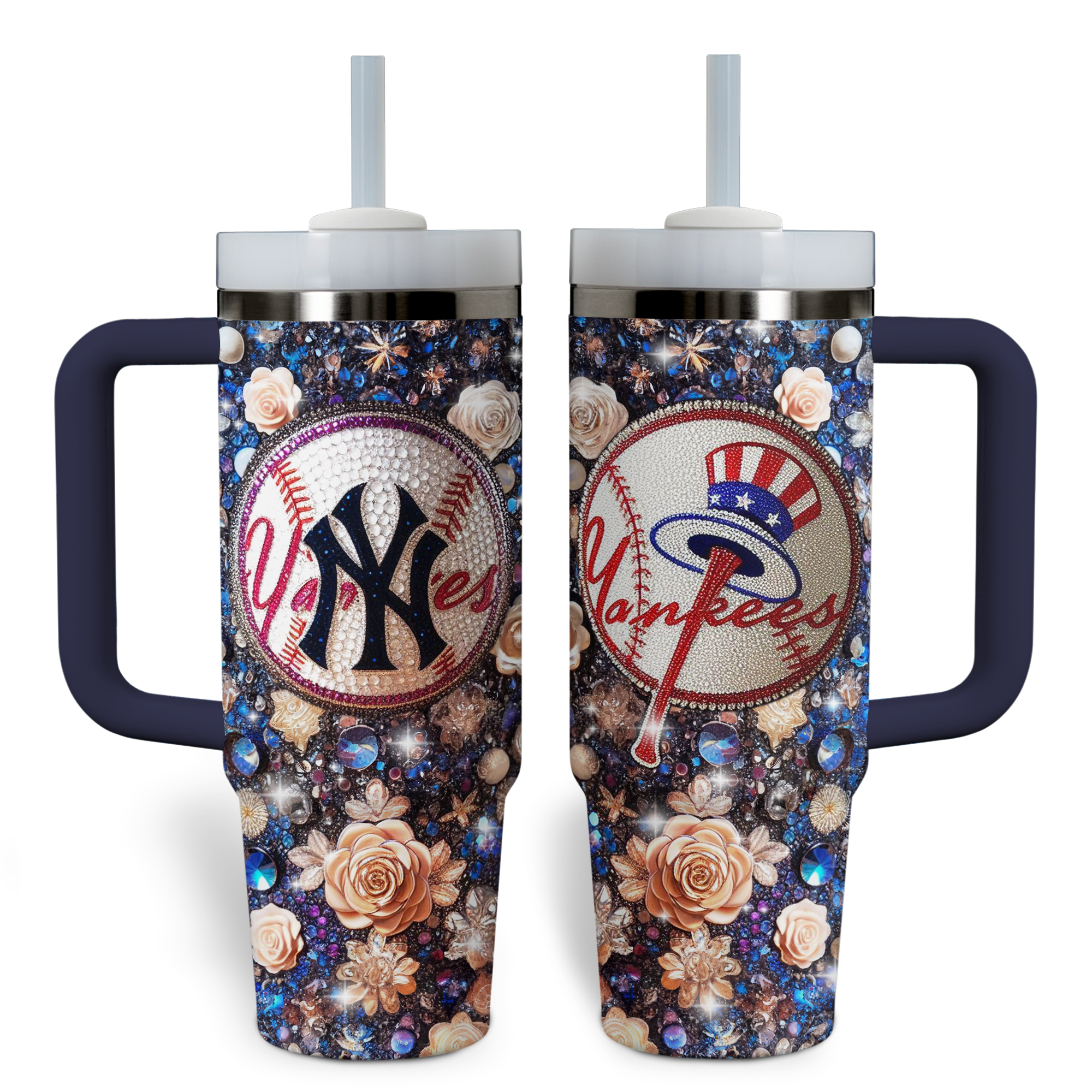 New York Yankees MLB Stanley Tumbler With Handle Personalized Name St4373