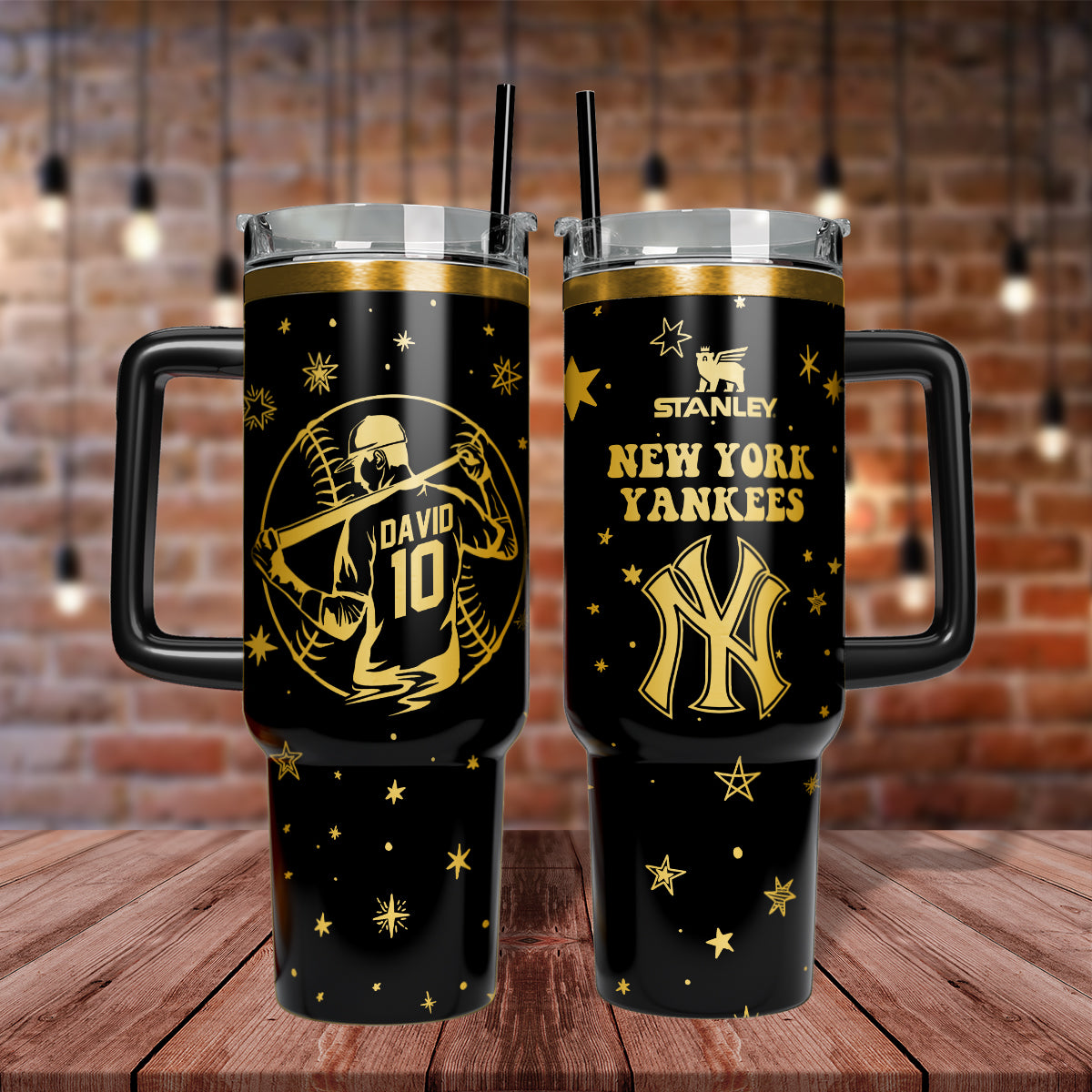 New York Yankees MLB Stanley Tumbler With Handle Personalized Name St4435