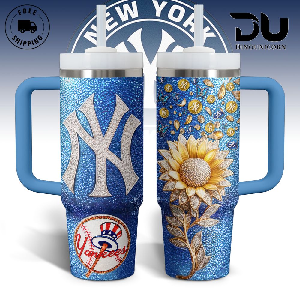 New York Yankees MLB Stanley Tumbler With Handle Personalized Name St6839