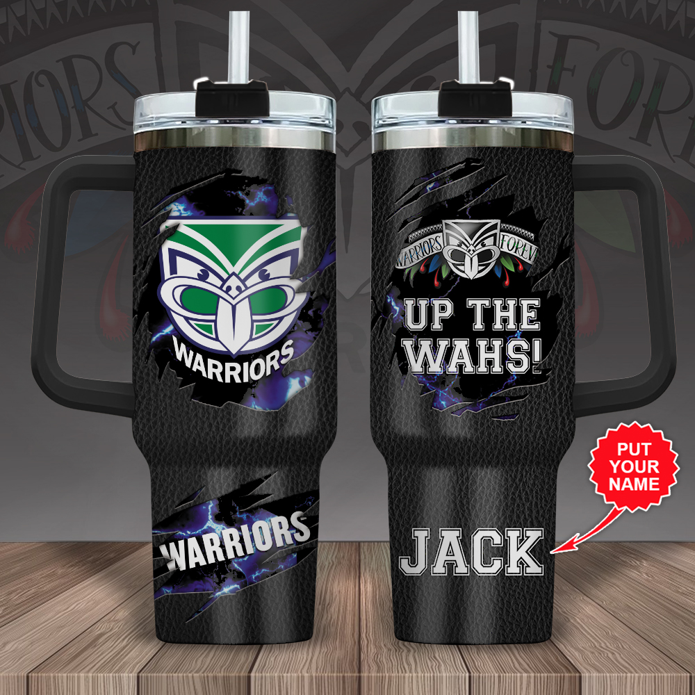New Zealand Warriors NRL Stanley Tumbler With Handle Personalized Name St2535