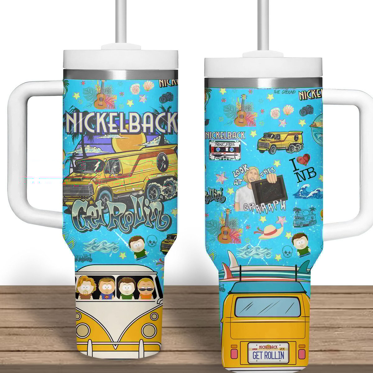 Nickelback Music Stanley Tumbler With Handle Personalized Name St5912