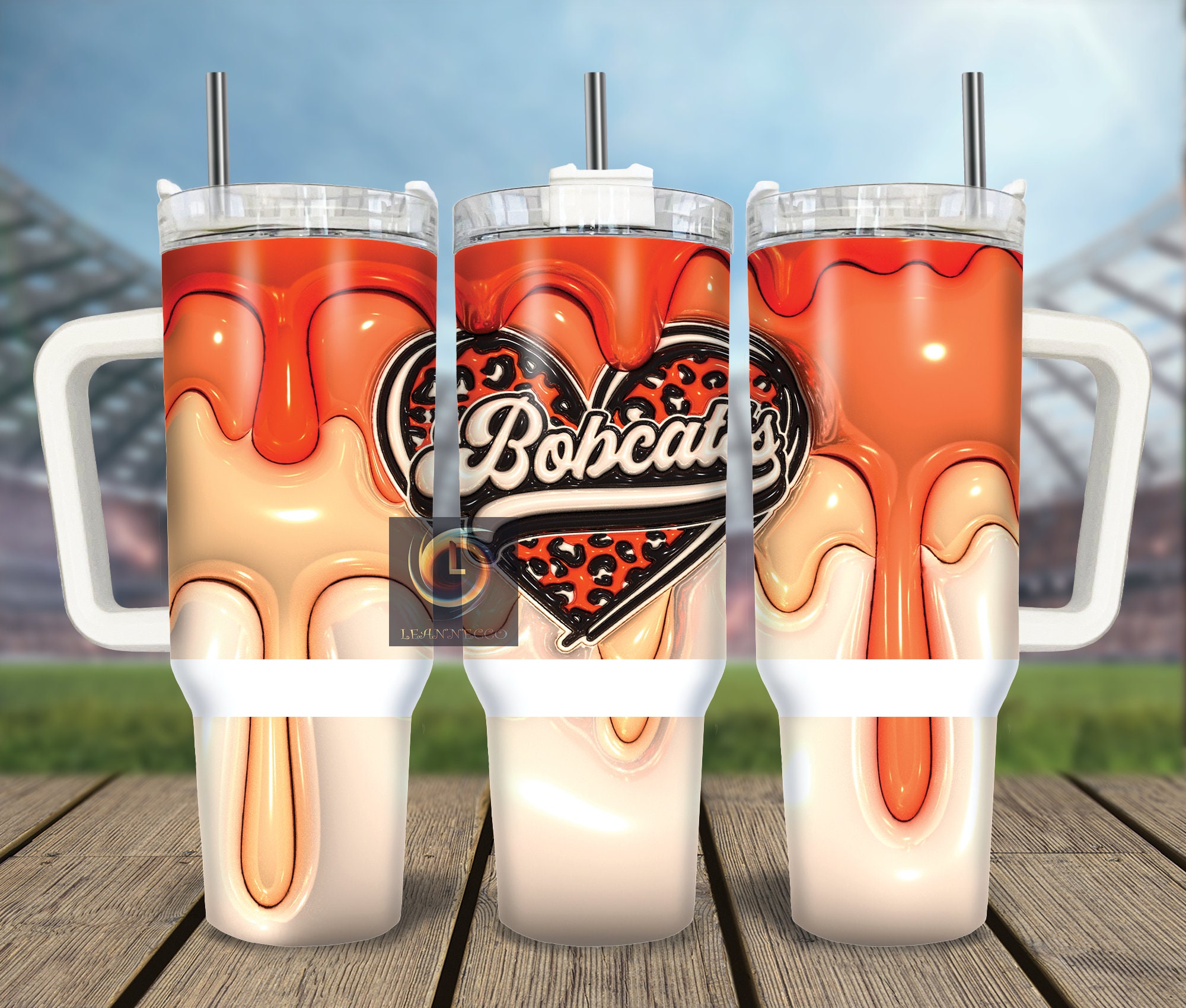 Ohio Bobcats NCAA Stanley Tumbler With Handle Personalized Name St1217