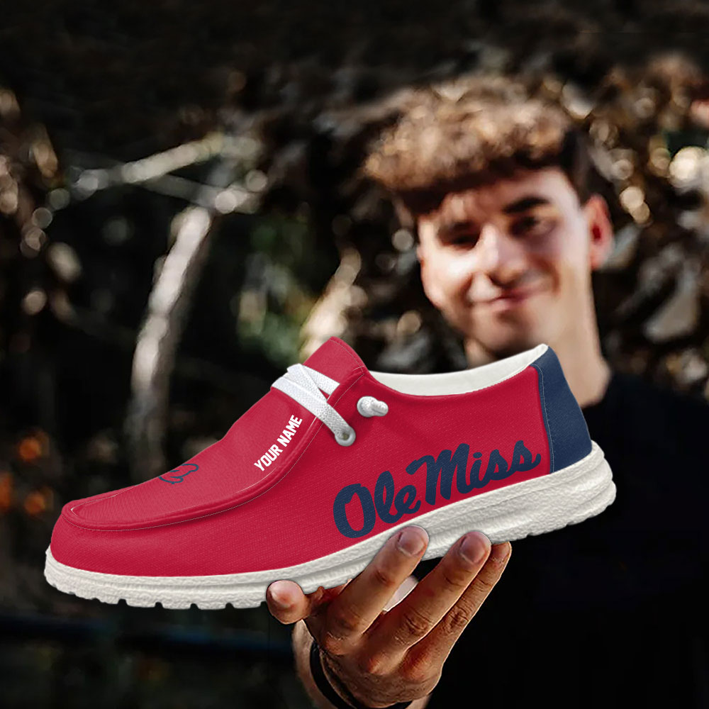 Ole Miss Rebels NCAA Personalized Hey Dude Shoes For Men And Women ST1127