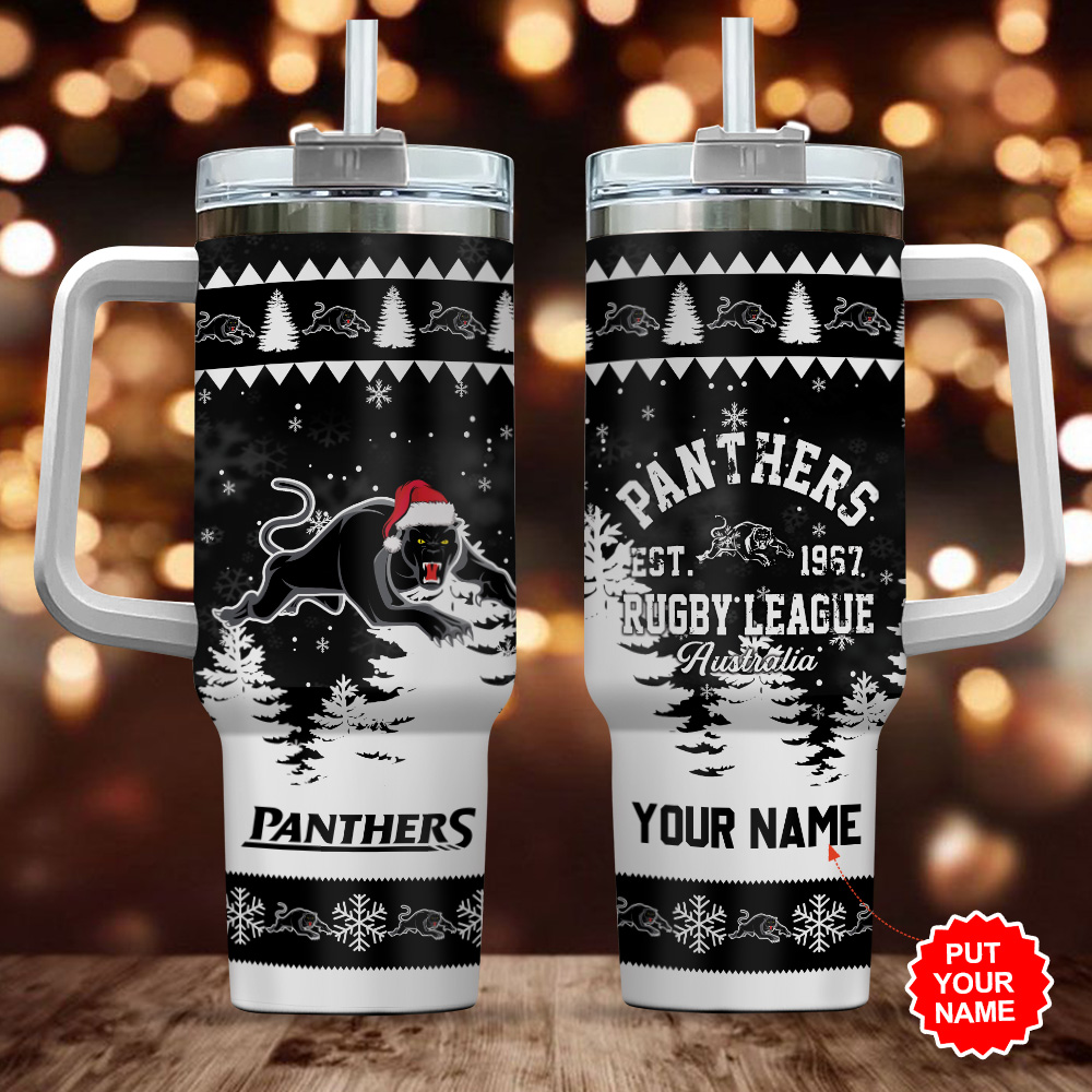 Penrith Panthers NRL Stanley Tumbler With Handle Personalized Name St5945
