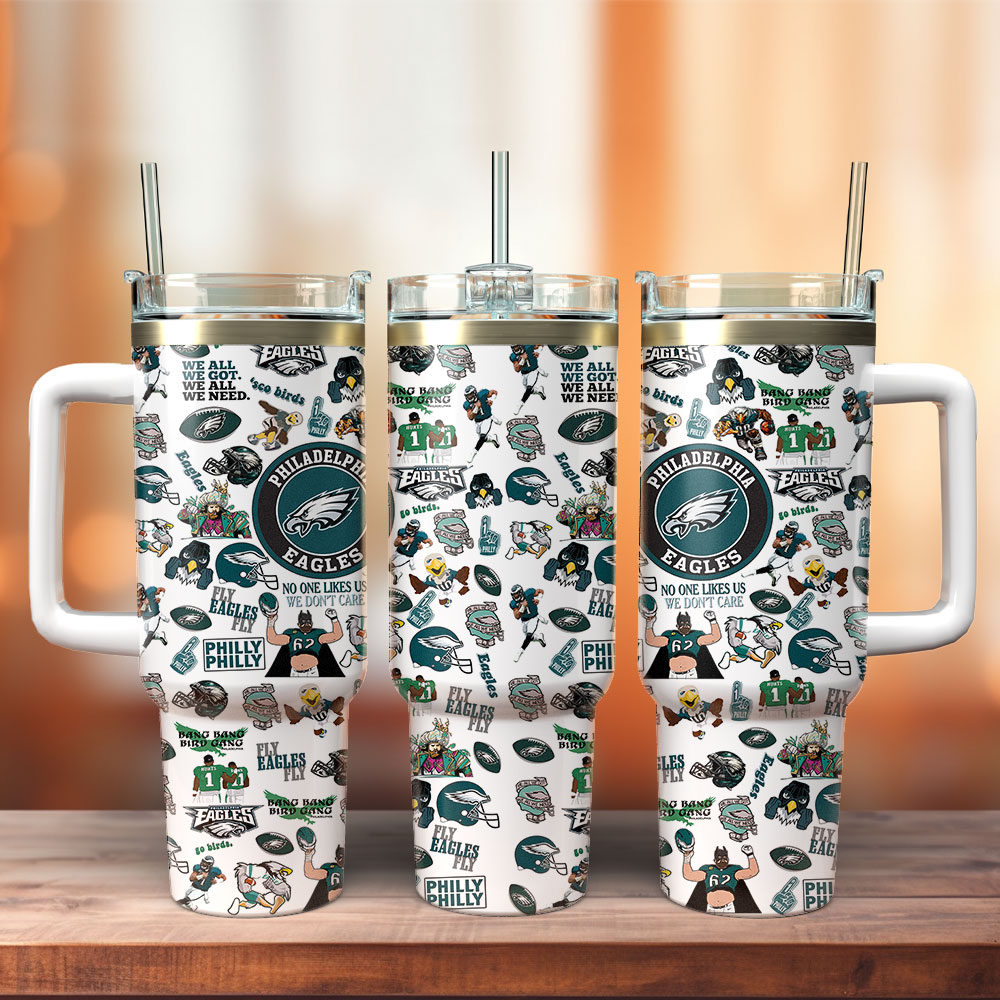 Philadelphia Eagles NFL Sports Stanley Tumbler With Handle Personalized Name St7080