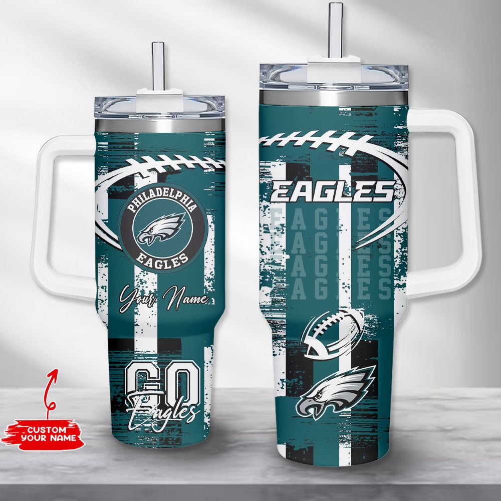 Philadelphia Eagles NFL Stanley Tumbler With Handle Personalized Name St4369