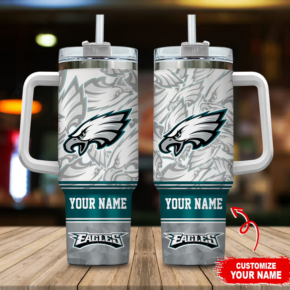 Philadelphia Eagles NFL Stanley Tumbler With Handle Personalized Name St5622