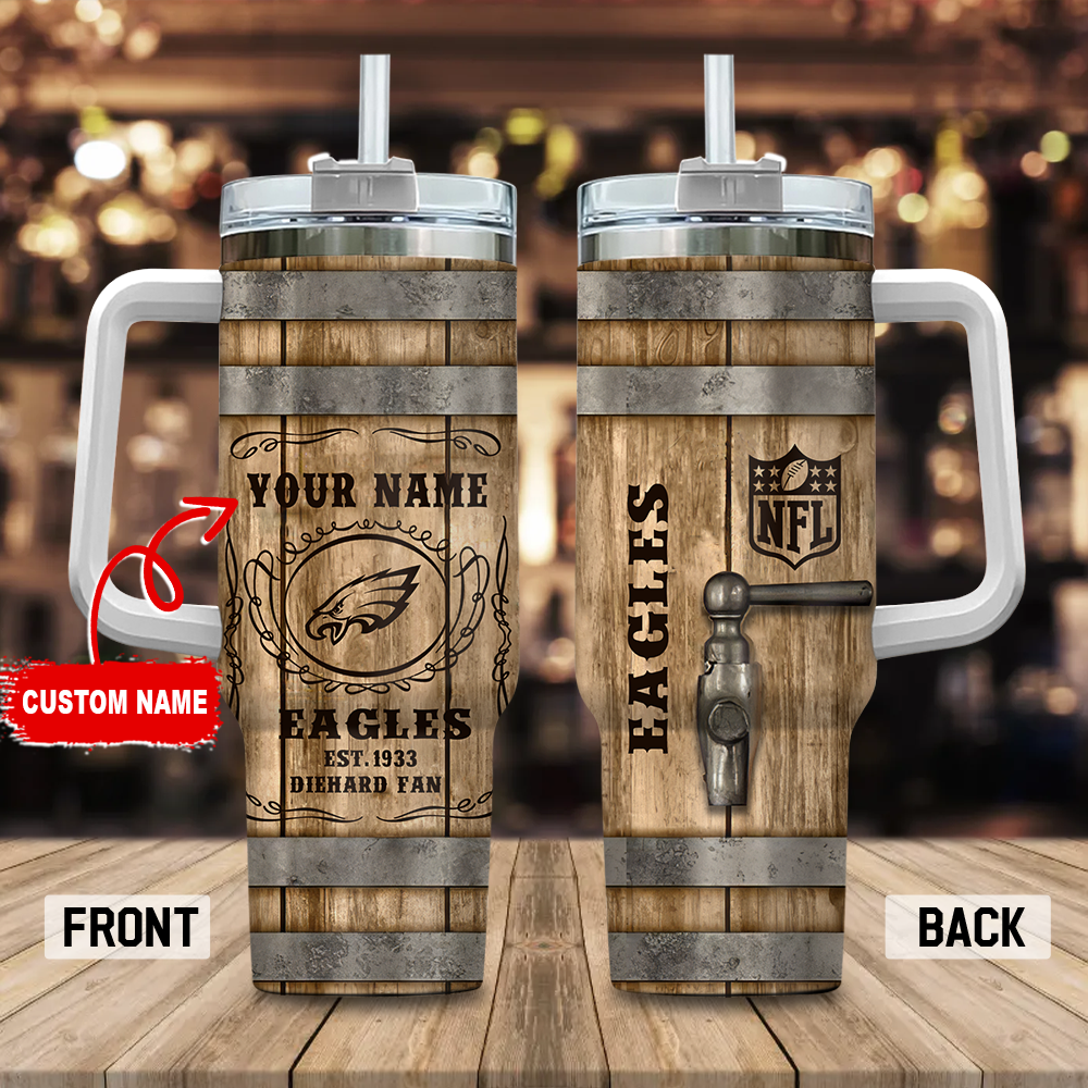 Philadelphia Eagles NFL Stanley Tumbler With Handle Personalized Name St9030