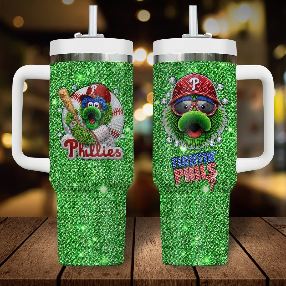 Philadelphia Phillies MLB Stanley Tumbler With Handle Personalized Name St9204