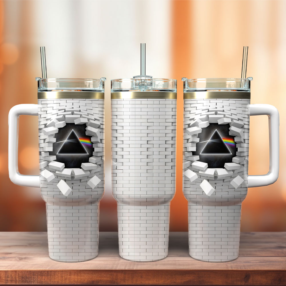Pink Floyd Artwork Stanley Tumbler With Handle Personalized Name St6469