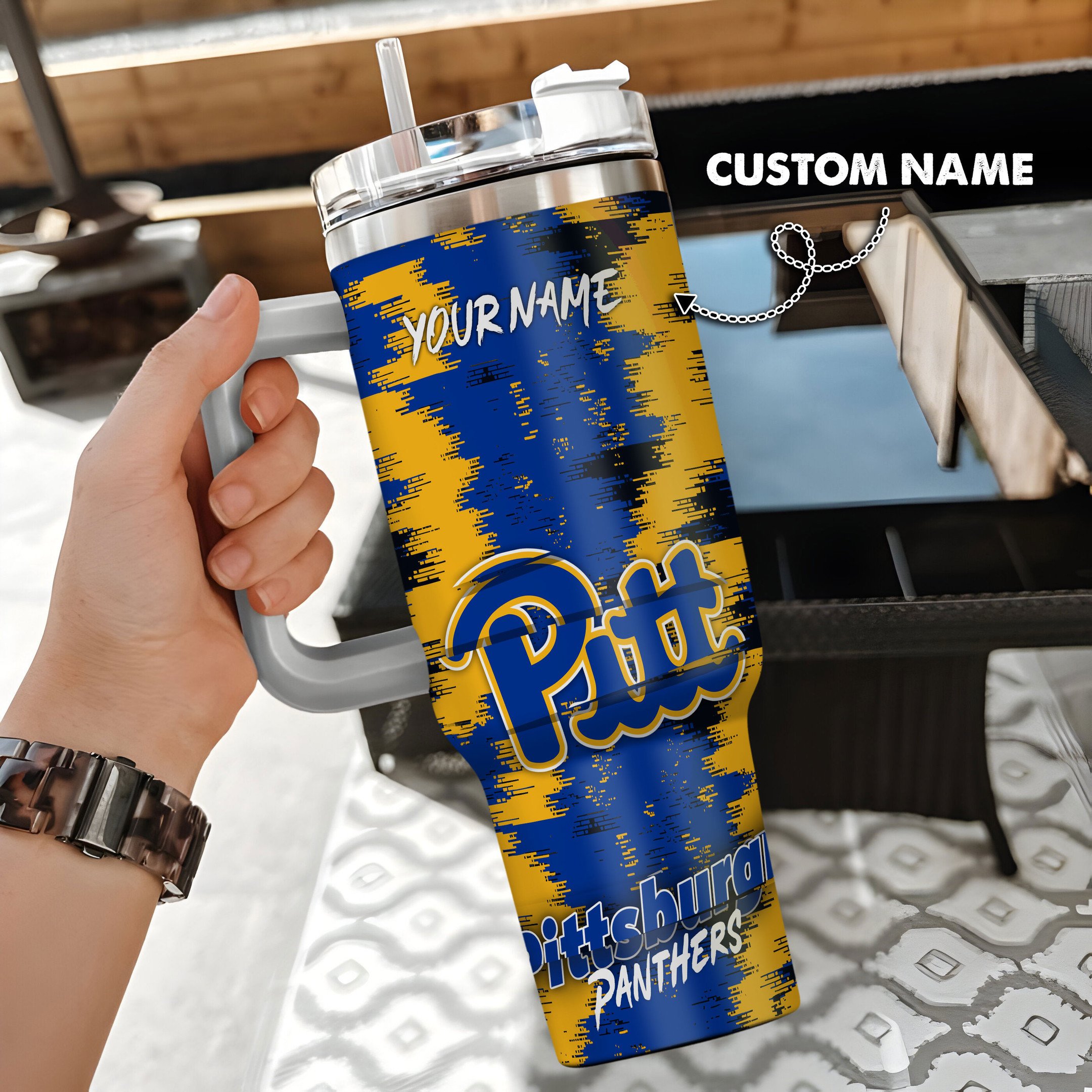 Pittsburgh Panthers Stanley Tumbler Personalized Name St1113