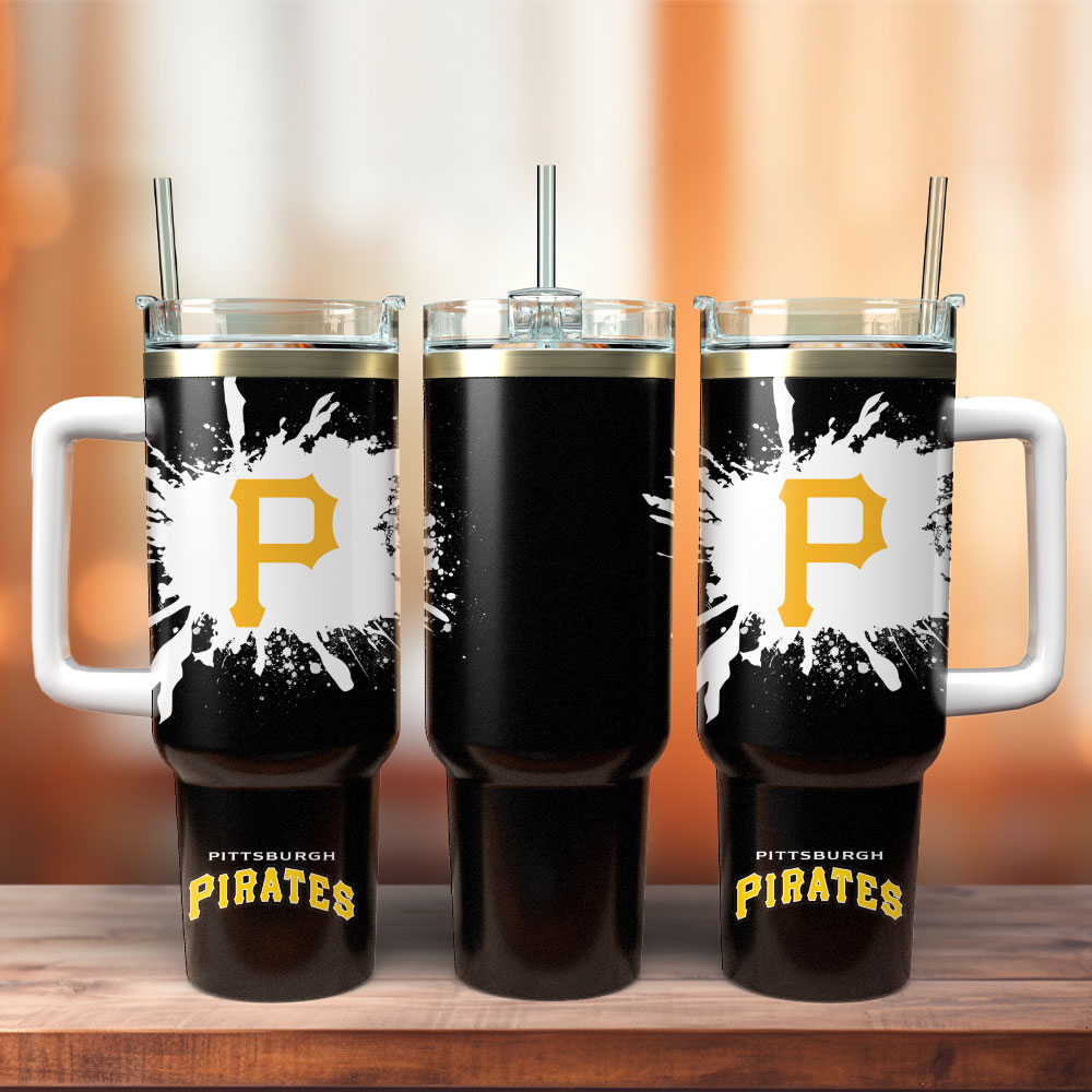 Pittsburgh Pirates Baseball MLB Sport Stanley Tumbler With Handle Personalized Name St7465