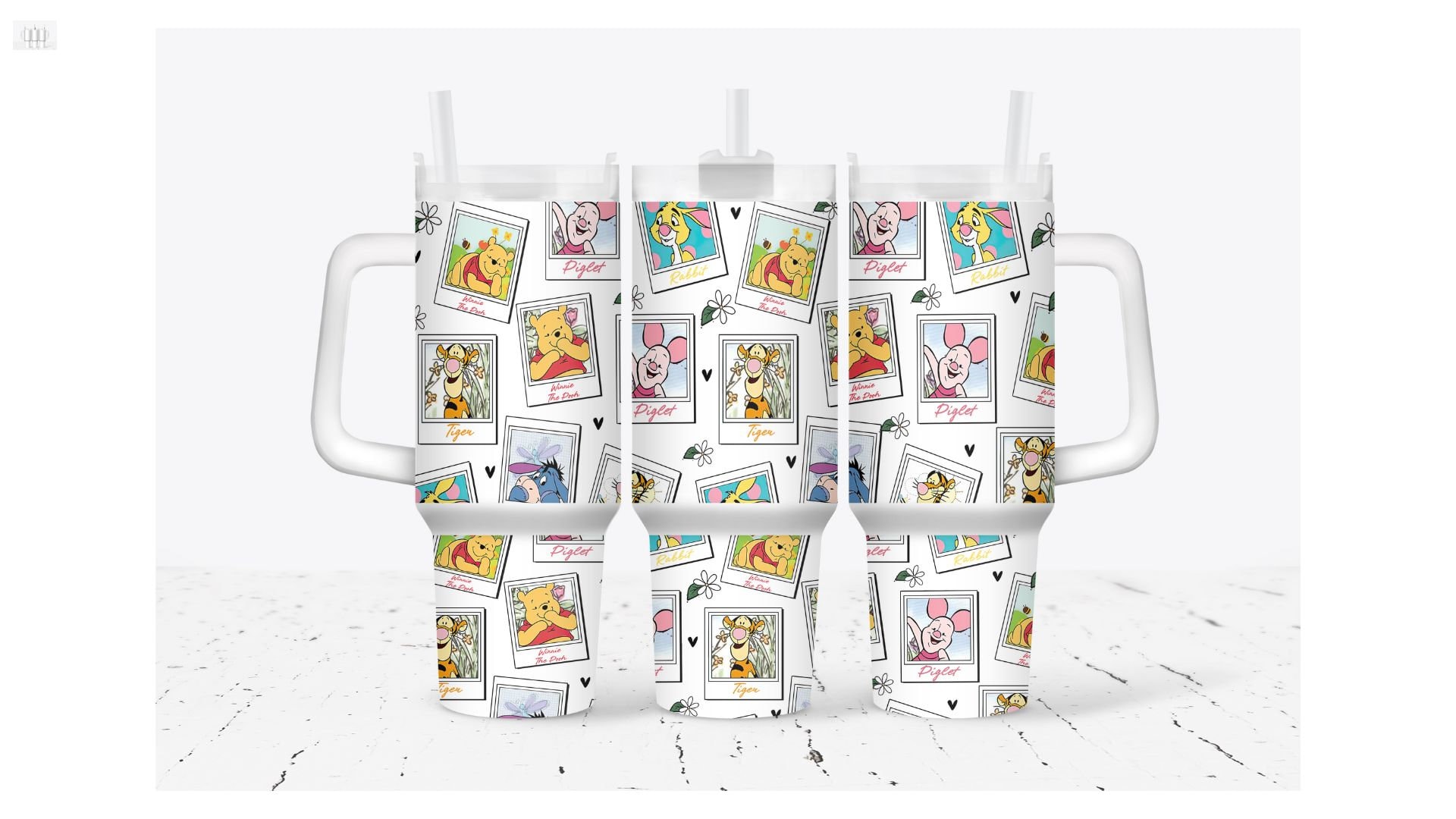 Pooh And Friends Disney Cartoon Stanley Tumbler With Handle Personalized Name St4501