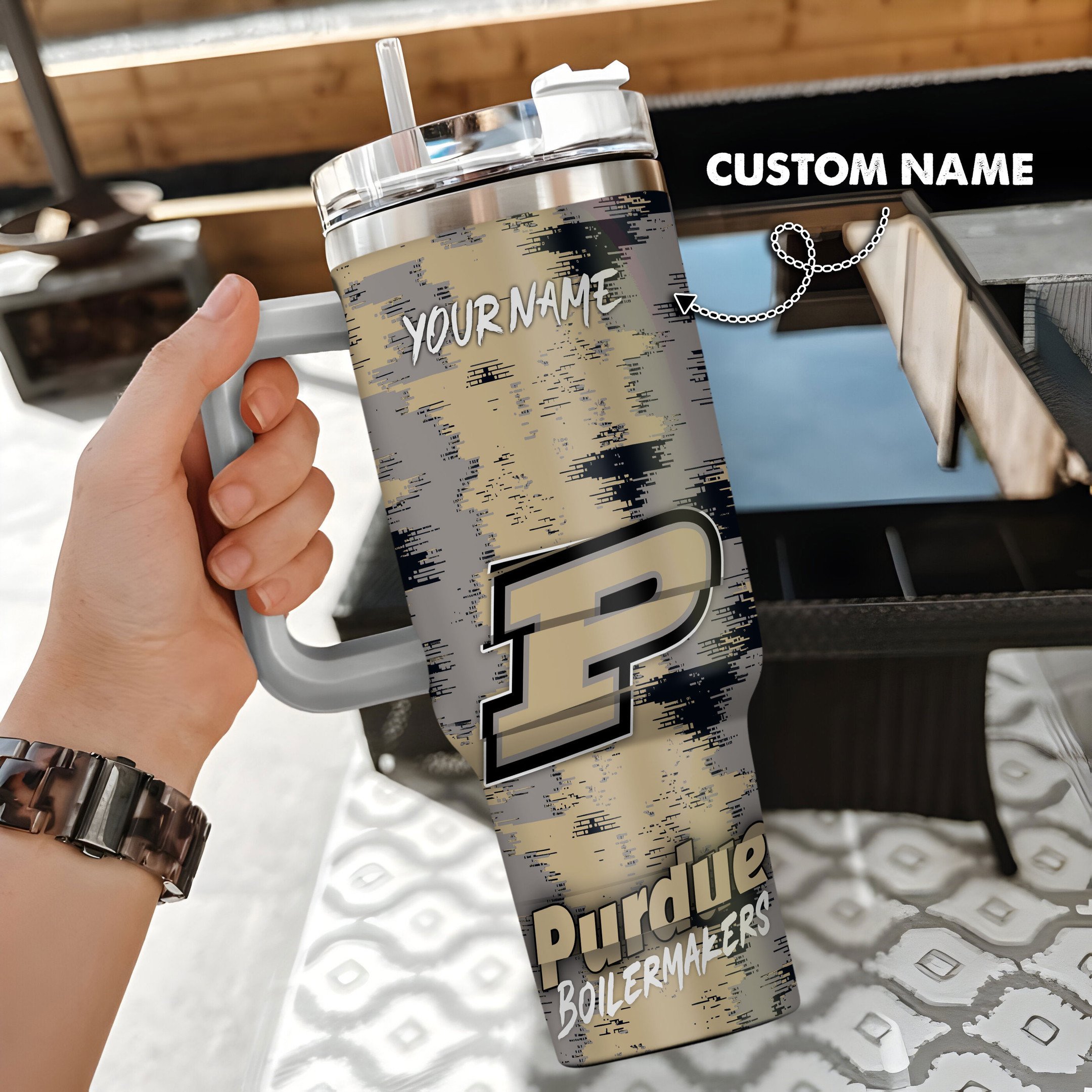 Purdue Boilermakers Stanley Tumbler Personalized Name St8275