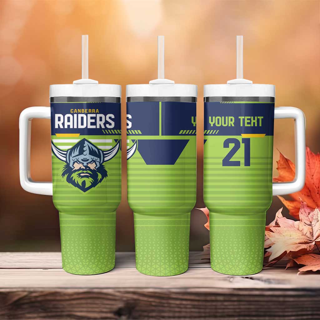 Raiders Rugby The Green Machine Simple Style Stanley Tumbler With Handle Personalized Name St1773