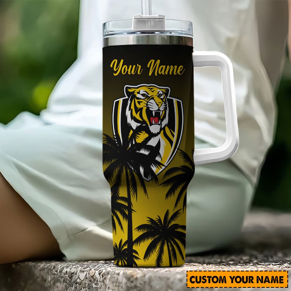 Richmond Tigers AFL Stanley Tumbler With Handle Personalized Name St4362