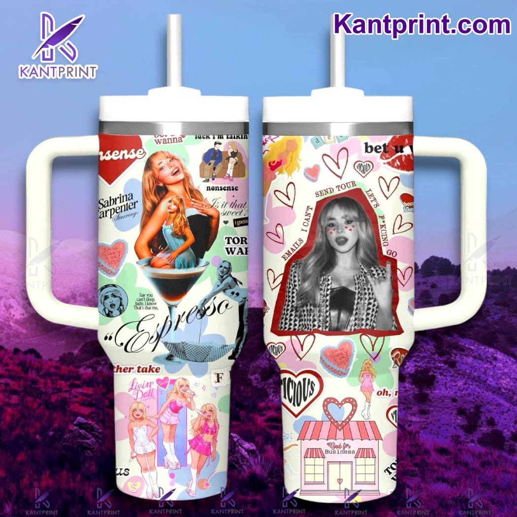 Sabrina Carpenter Music Stanley Tumbler With Handle Personalized Name St5190