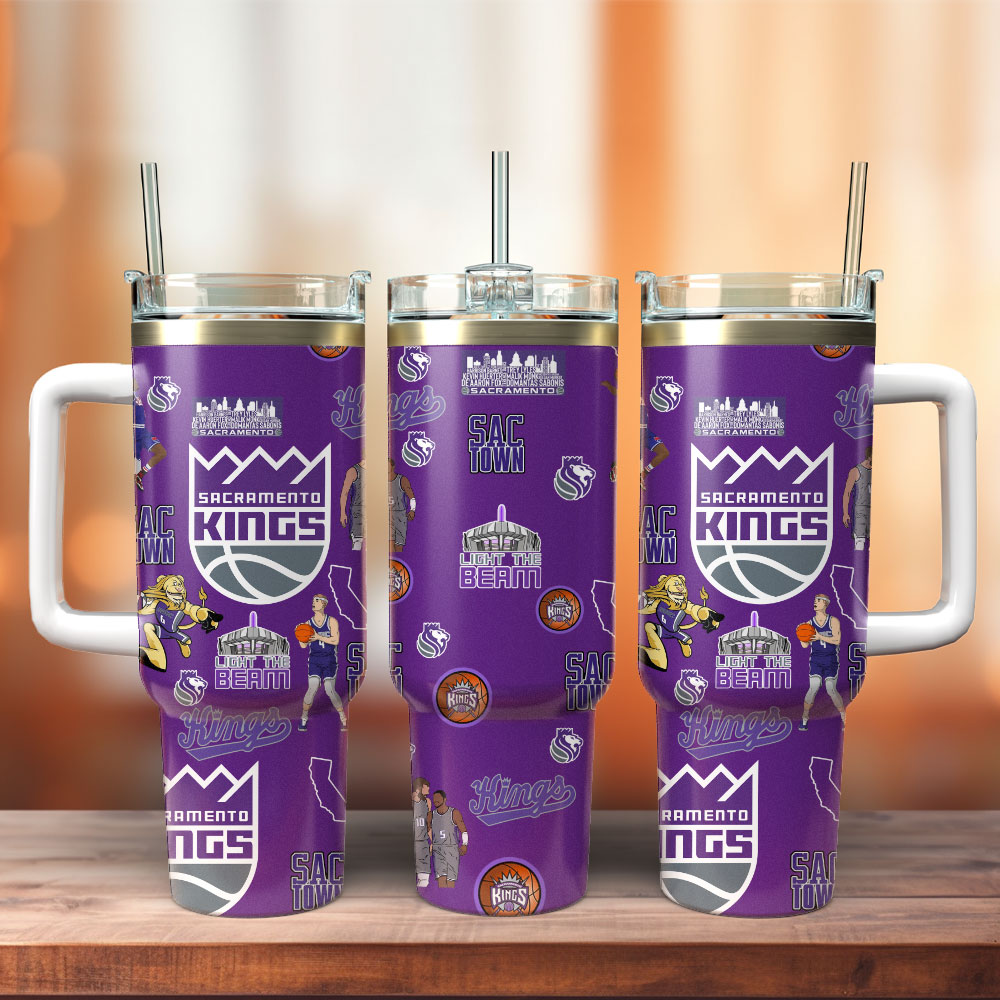 Sacramento Kings Basketball NBA Sport Stanley Tumbler With Handle Personalized Name St9289