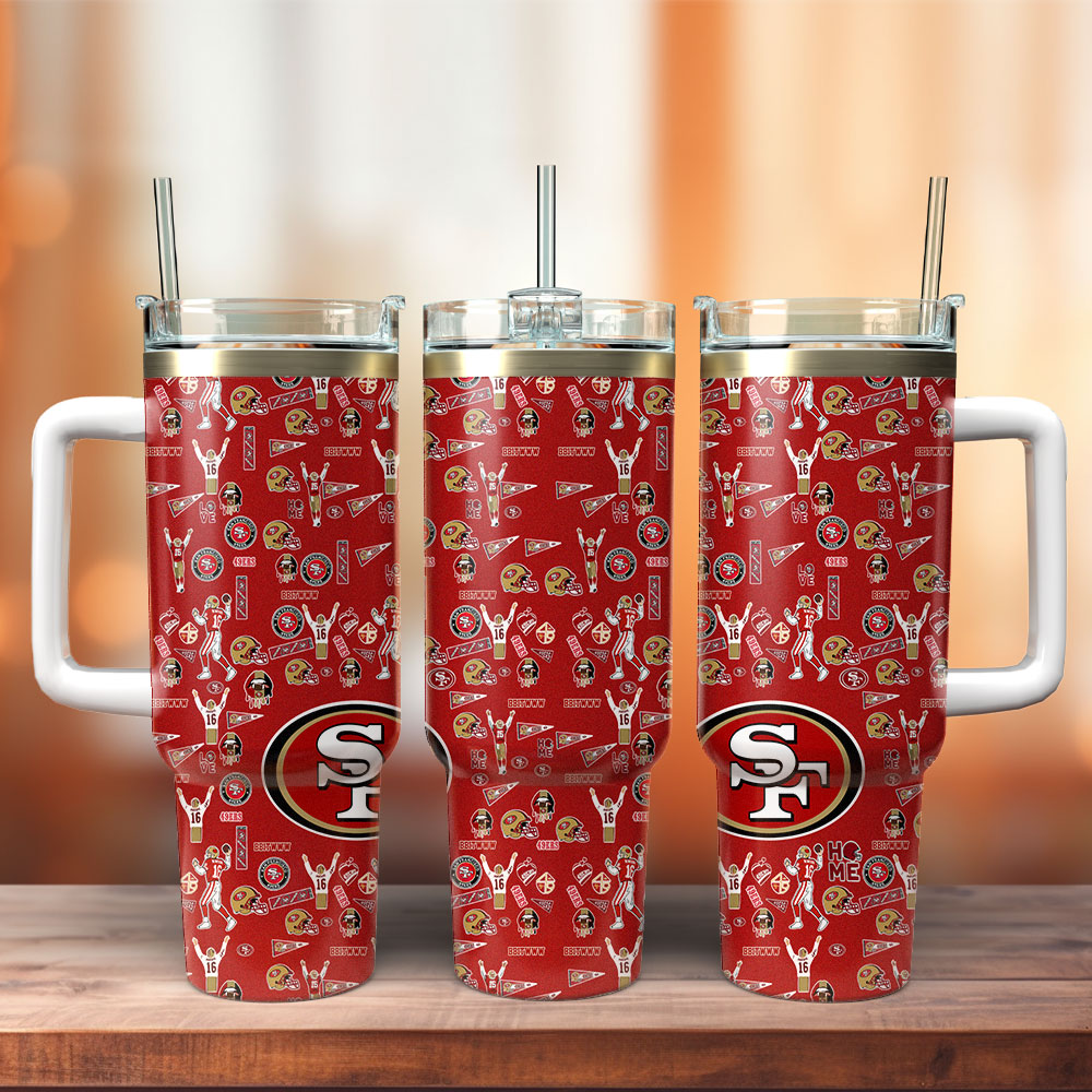 San Francisco 49ers NFL Stanley Tumbler With Handle Personalized Name St8144