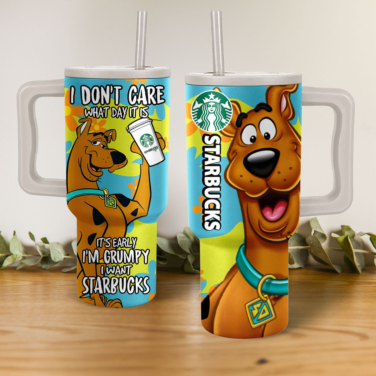 Scooby-Doo Cartoon Stanley Tumbler With Handle Personalized Name St6593