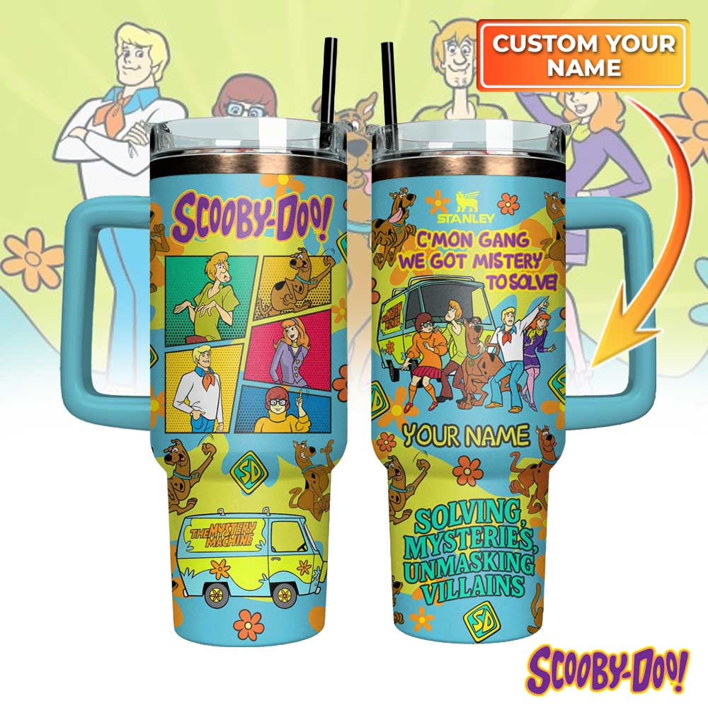 Scooby-Doo Cartoon Stanley Tumbler With Handle Personalized Name St8792