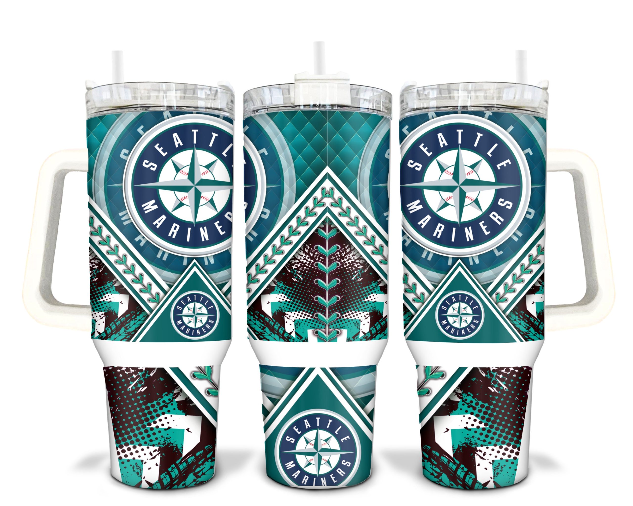 Seattle Mariners MLB Stanley Tumbler With Handle Personalized Name St2932