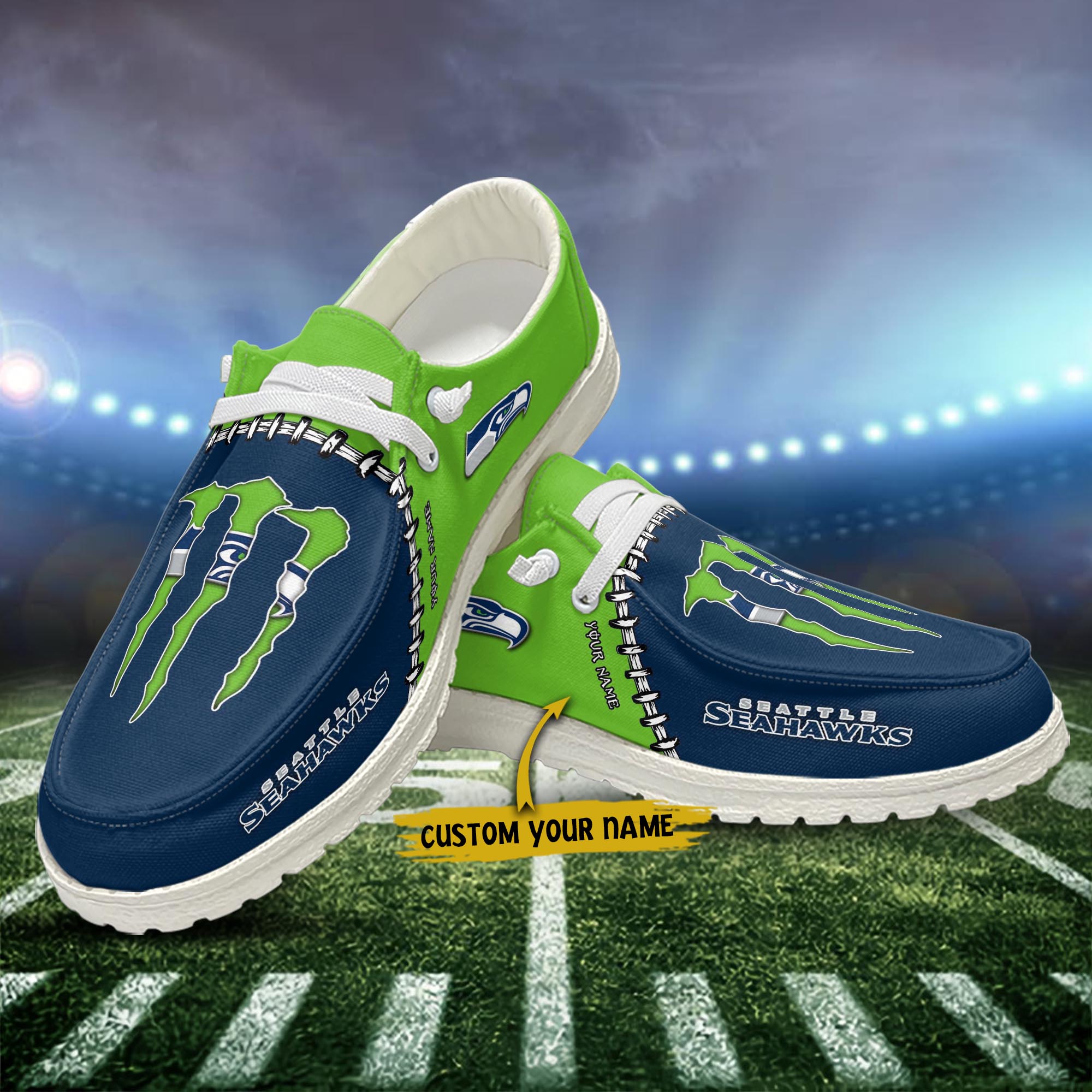 Seattle Seahawks NFL Personalized Hey Dude Shoes For Men And Women ST1119