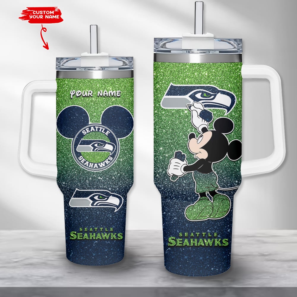 Seattle Seahawks NFL Stanley Tumbler With Handle Personalized Name St6900