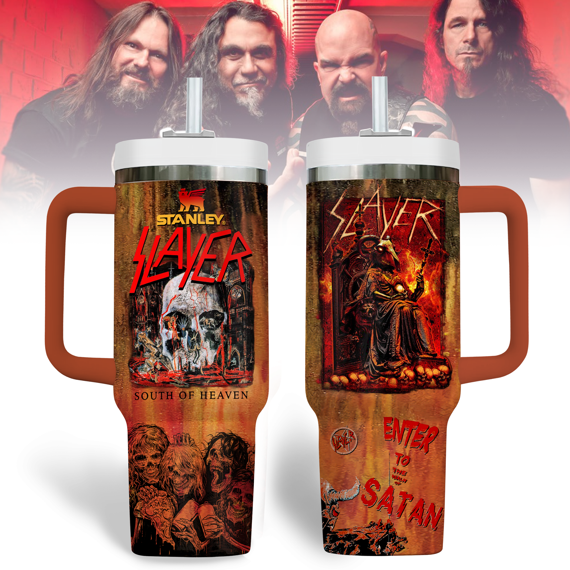 Slayer Band Music Stanley Tumbler With Handle Personalized Name St5837