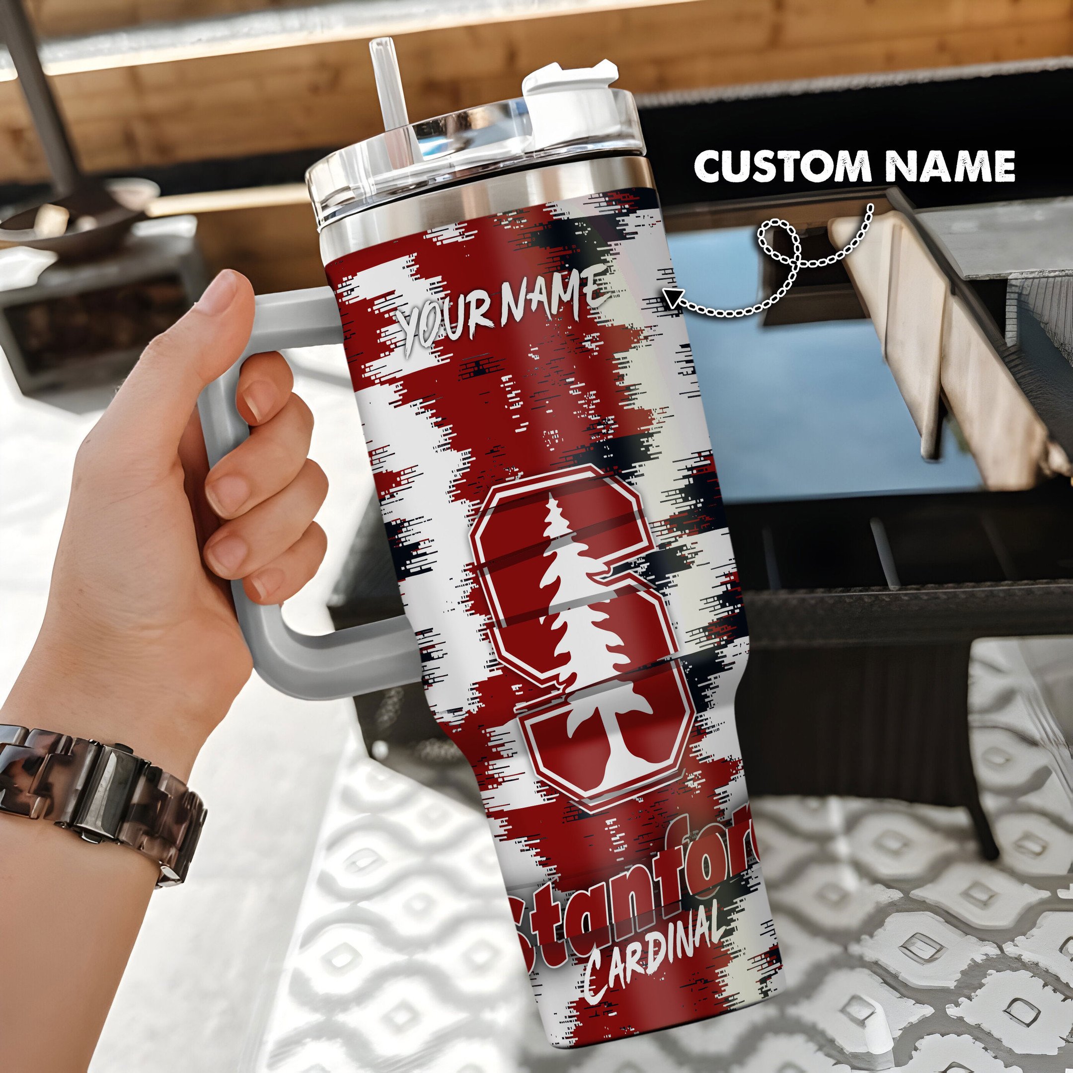 Stanford Cardinal Stanley Tumbler Personalized Name St7037