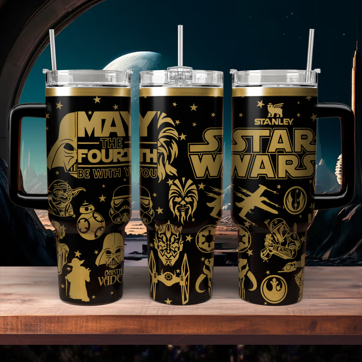 Star Wars Movies Stanley Tumbler With Handle Personalized Name St2043