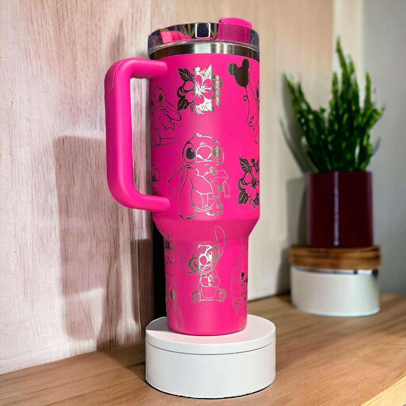 Stitch Cartoon Stanley Tumbler With Handle Personalized Name St4065