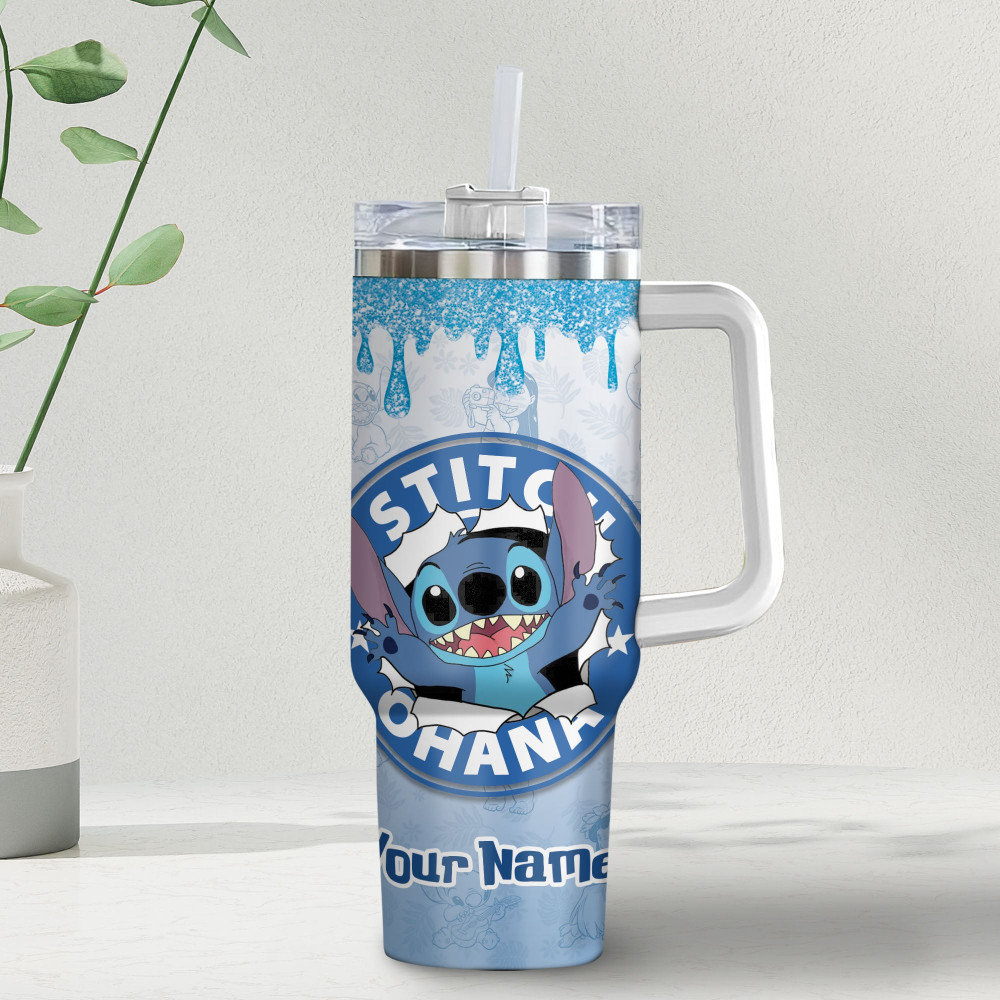 Stitch Disney Cartoon Stanley Tumbler With Handle Personalized Name St1285