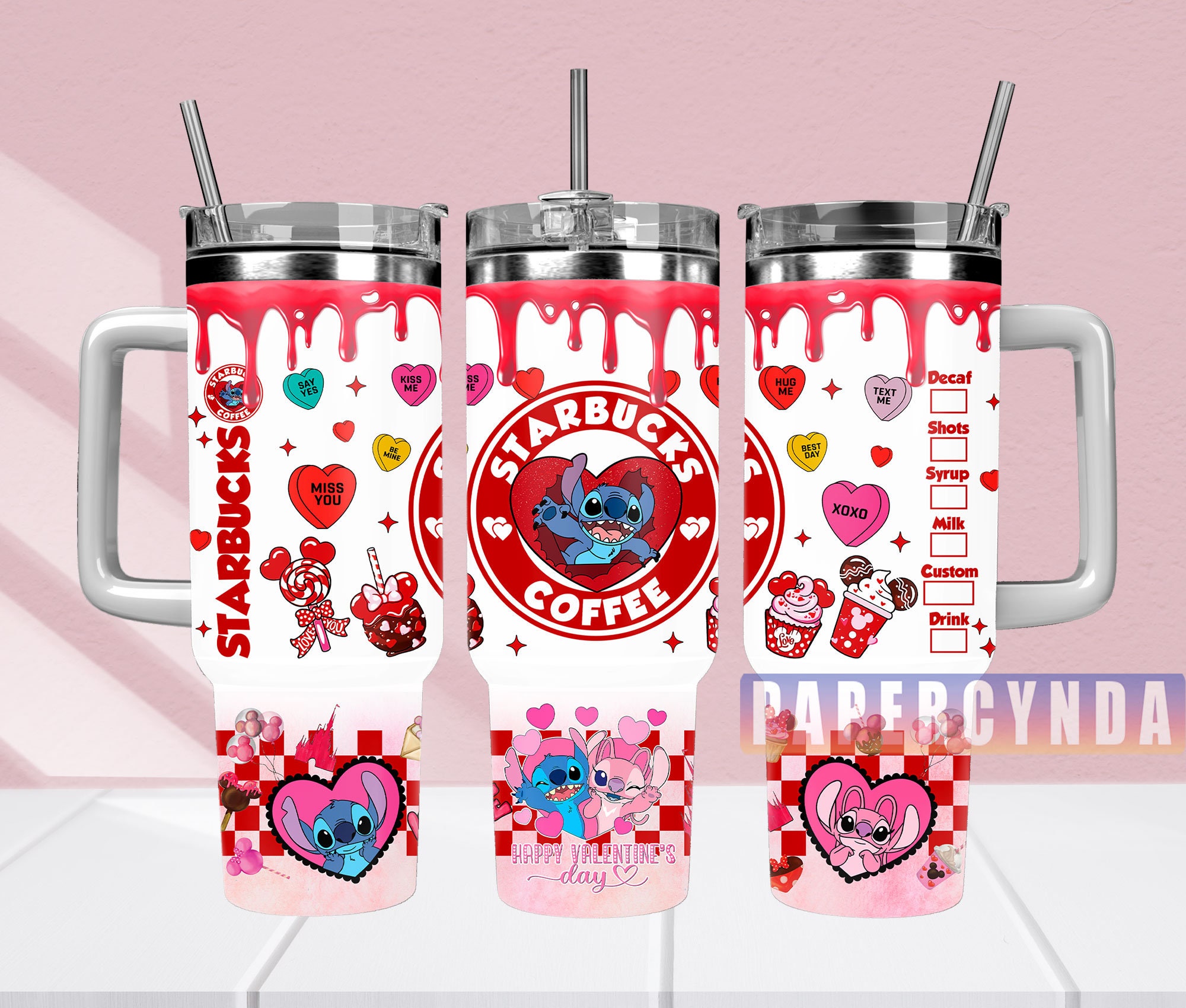 Stitch Stanley Tumbler With Handle Personalized Name St2675