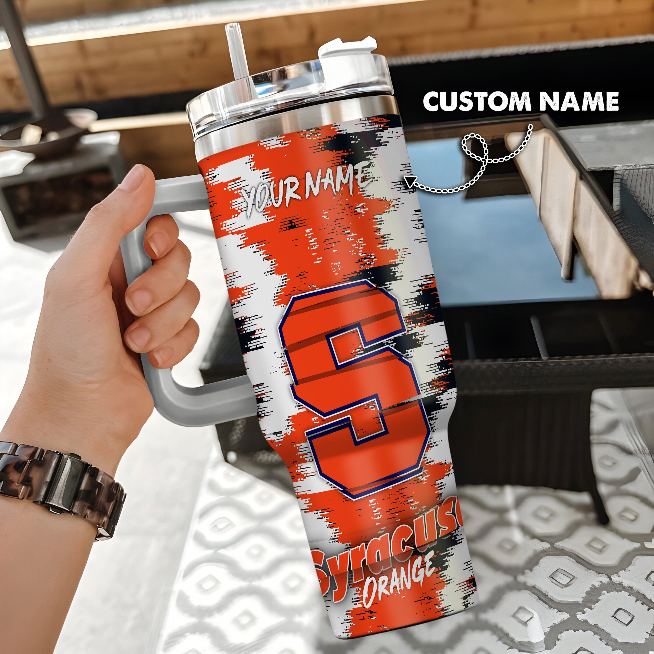 Syracuse Orange Stanley Tumbler Personalized Name St8720