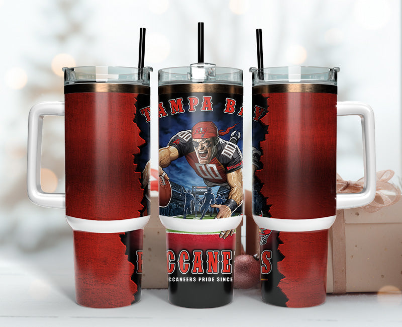 Tampa Bay Buccaneers NFL Mascot Stanley Tumbler With Handle Personalized Name St4949