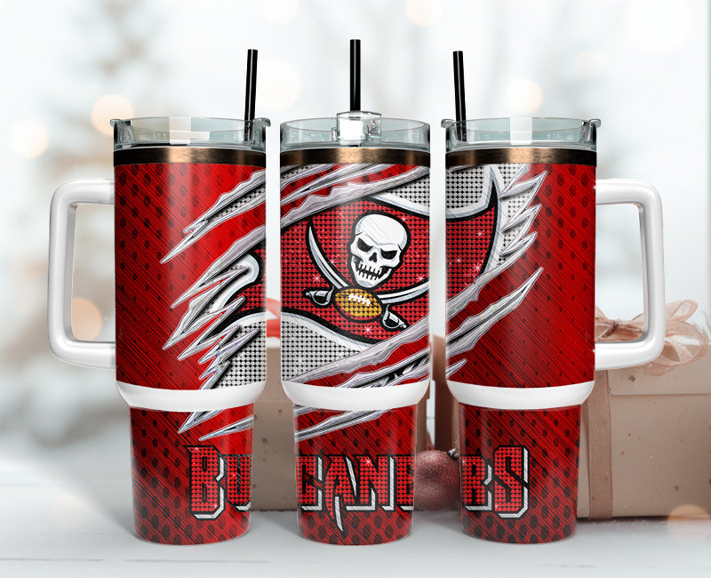 Tampa Bay Buccaneers NFL Stanley Tumbler With Handle Personalized Name St1674
