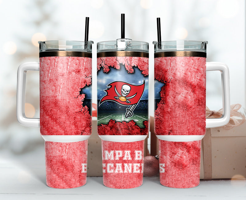 Tampa Bay Buccaneers NFL Stanley Tumbler With Handle Personalized Name St4686