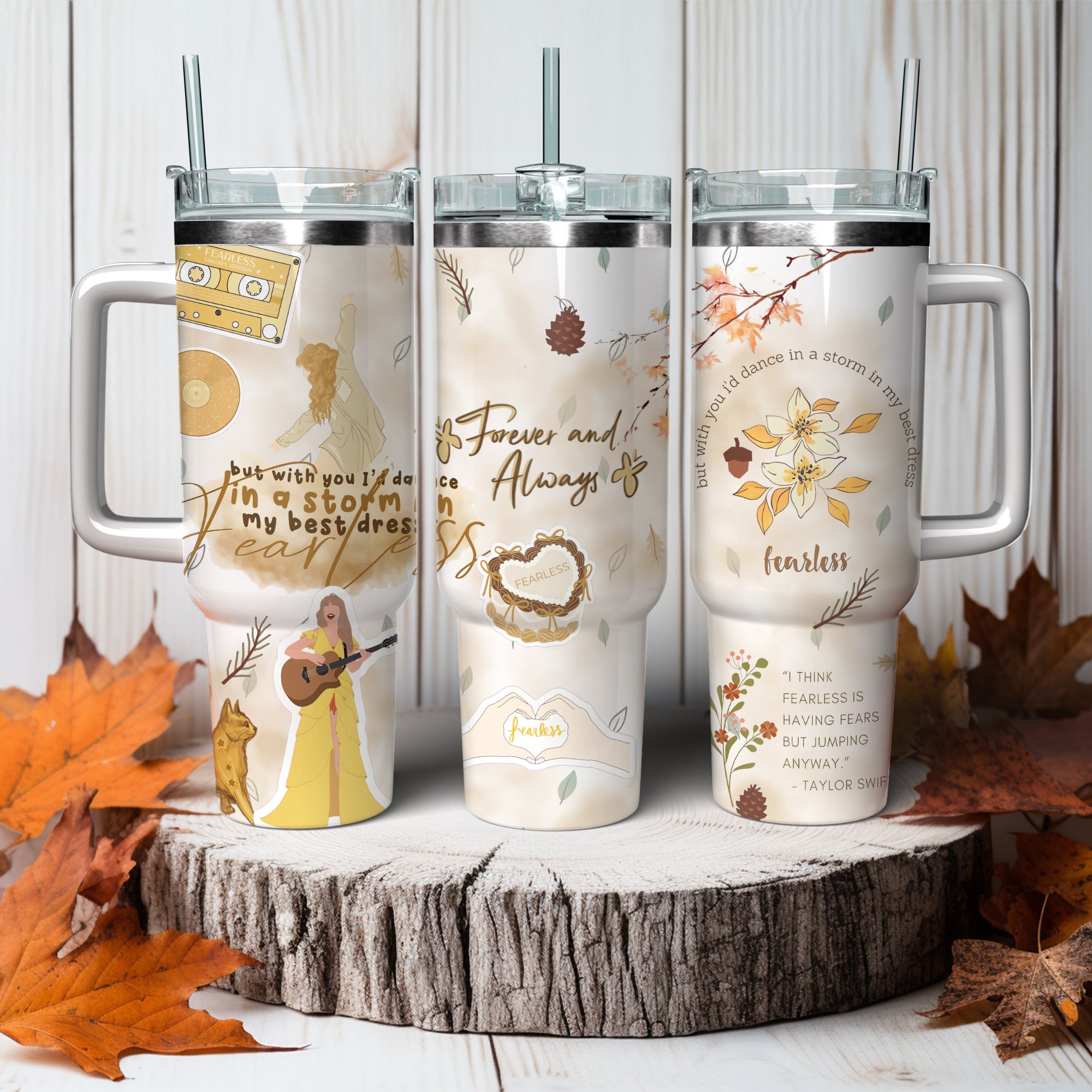Taylor Swift Music Christmas Stanley Tumbler With Handle Personalized Name St4697