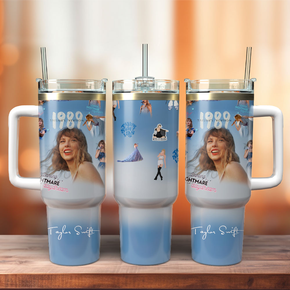 Taylor Swift Music Stanley Tumbler With Handle Personalized Name St2295