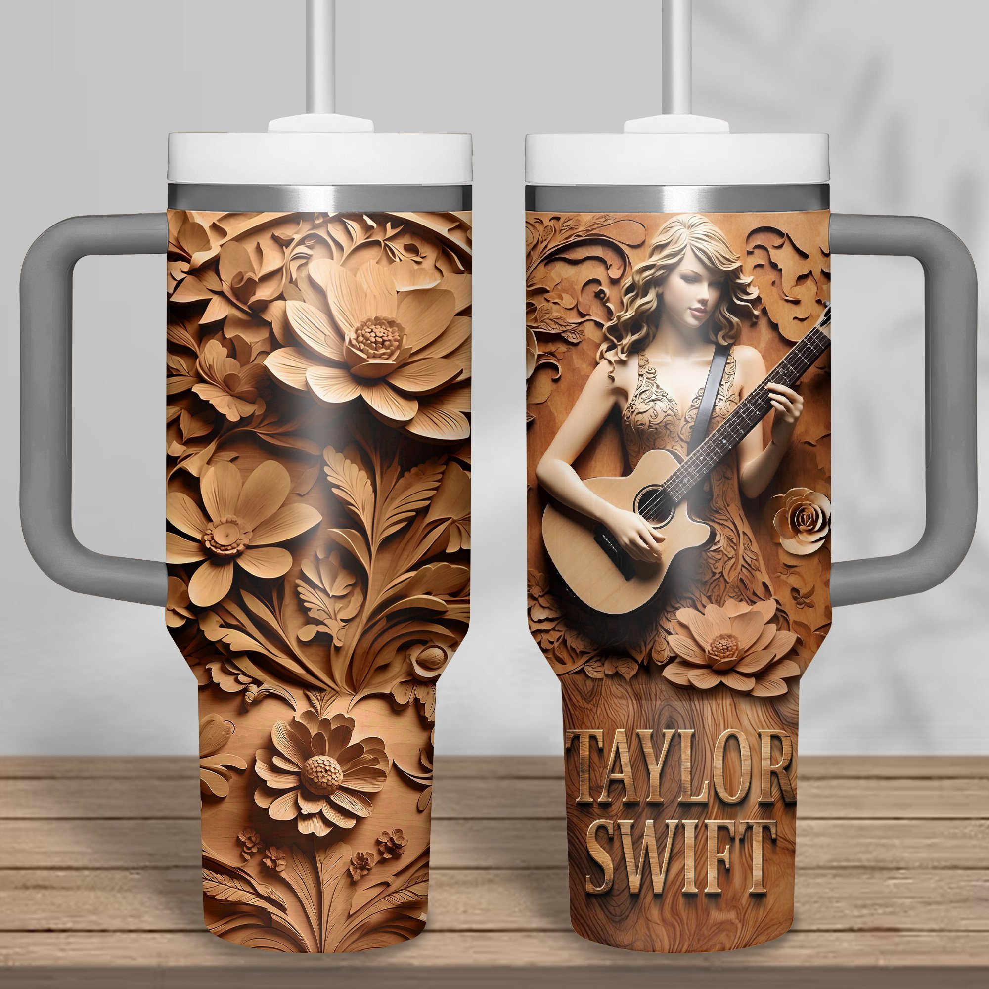 Taylor Swift Music Stanley Tumbler With Handle Personalized Name St4336