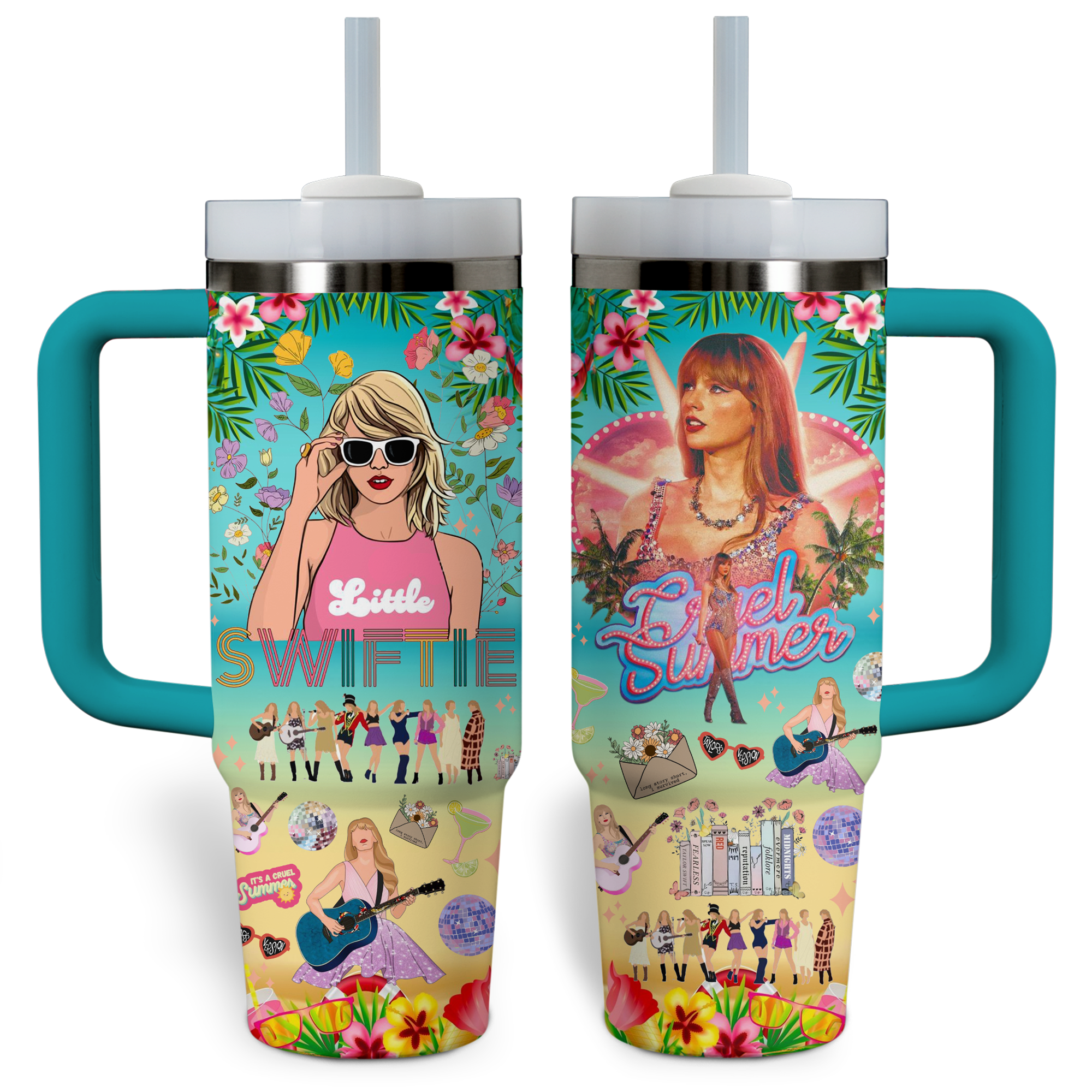 Taylor Swift Music Stanley Tumbler With Handle Personalized Name St5427