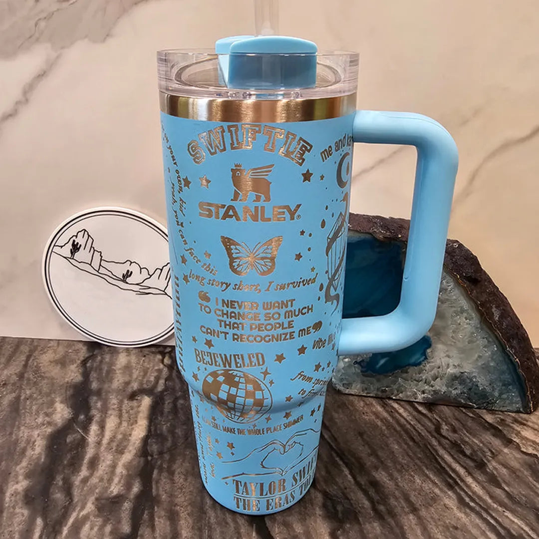 Taylor Swift Music Stanley Tumbler With Handle Personalized Name St5836