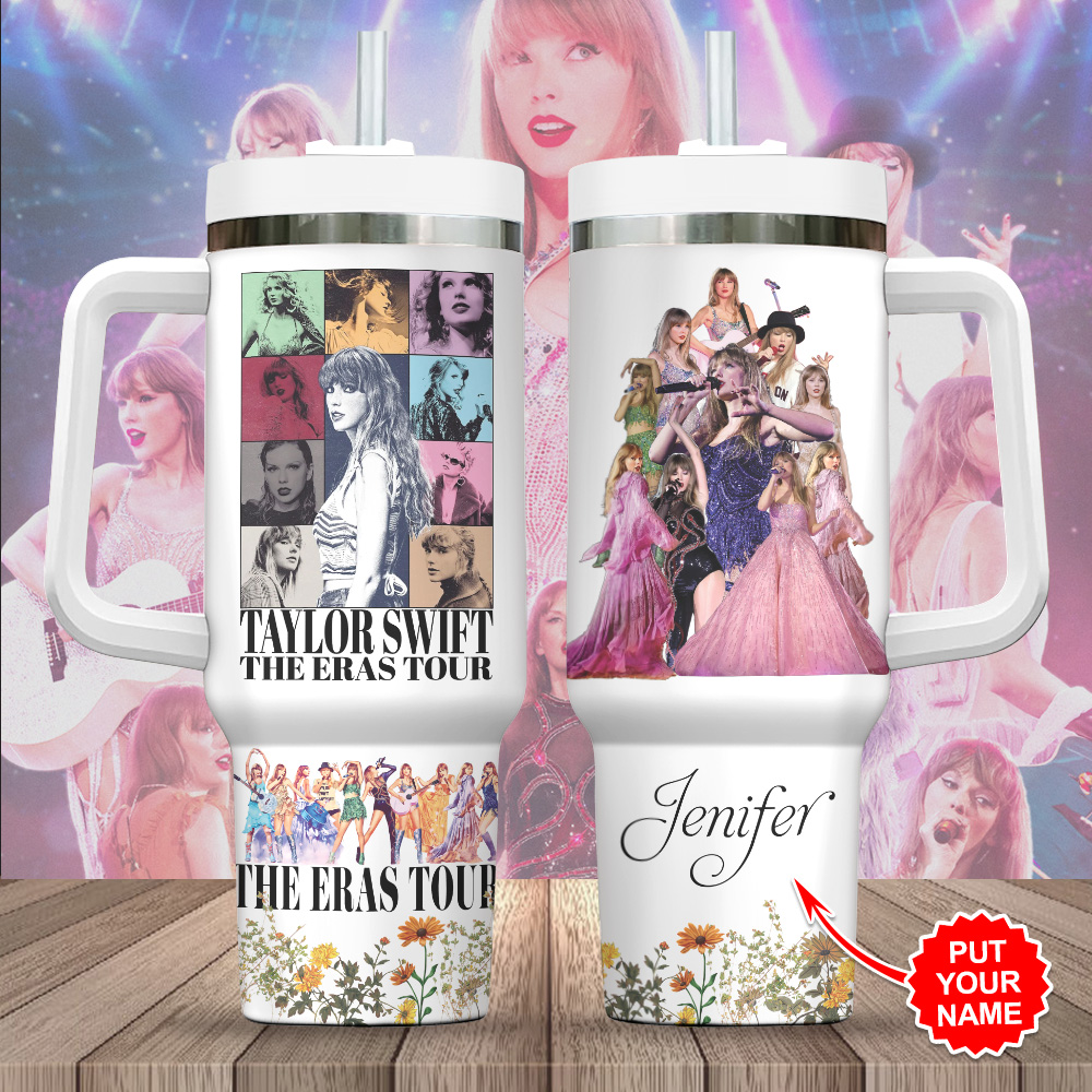 Taylor Swift Music Stanley Tumbler With Handle Personalized Name St6553