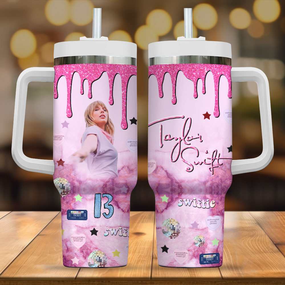 Taylor Swift Music Stanley Tumbler With Handle Personalized Name St6892